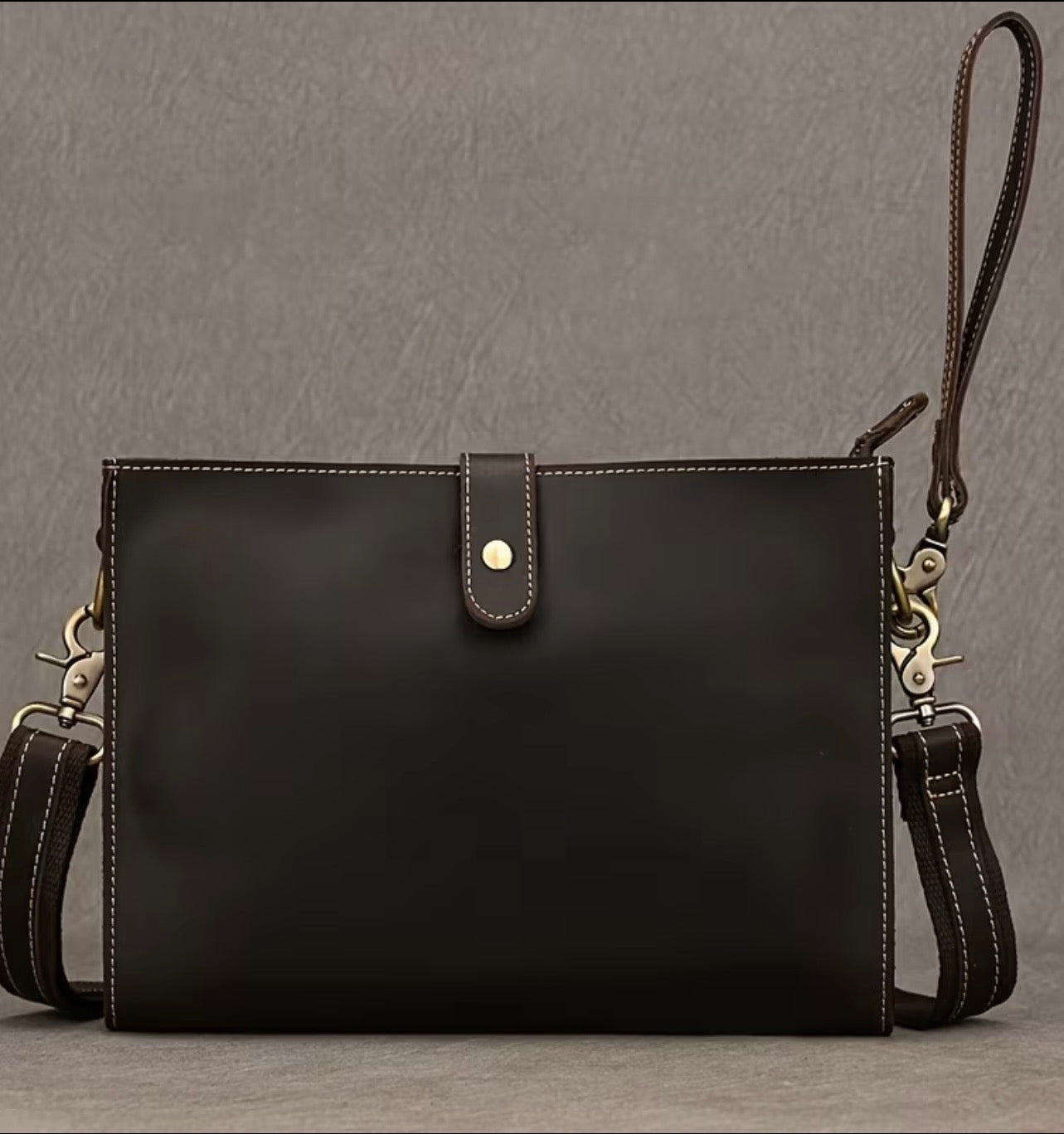 Men’s Vintage Horse Leather Business Clutch