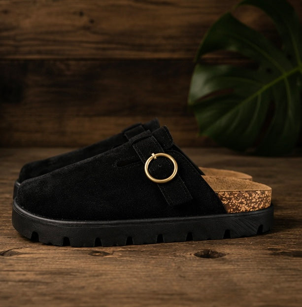 Letona Heritage Comfort Clogs Sandstone Suede