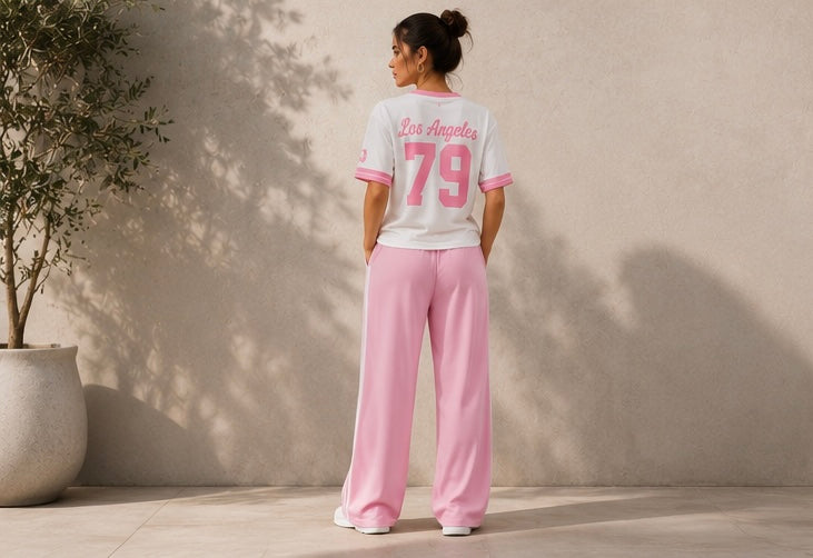 Women’s Pink Lounge Set Soft Comfort Collection