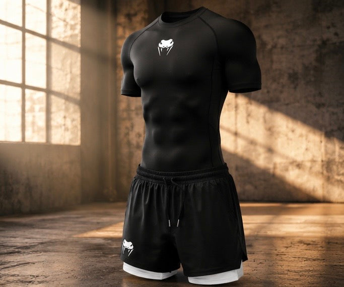 Men’s Black Performance Gym Set
