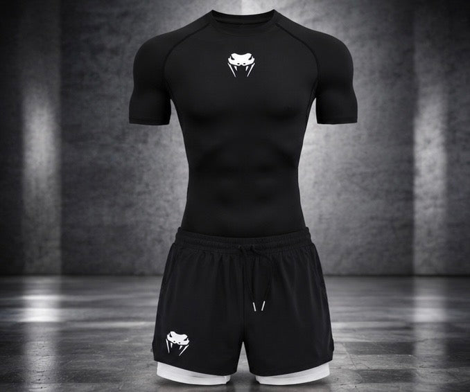 Men’s Black Performance Gym Set