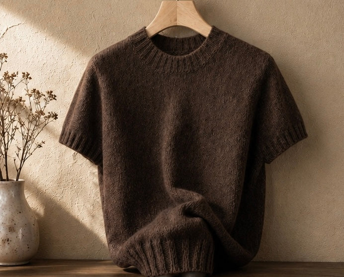 Elegant Knit Short Sleeve Pullover