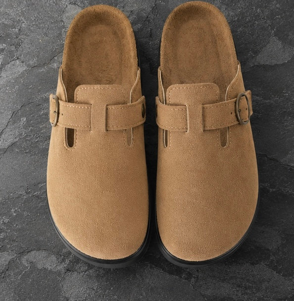 Letona Heritage Comfort Clogs Sandstone Suede