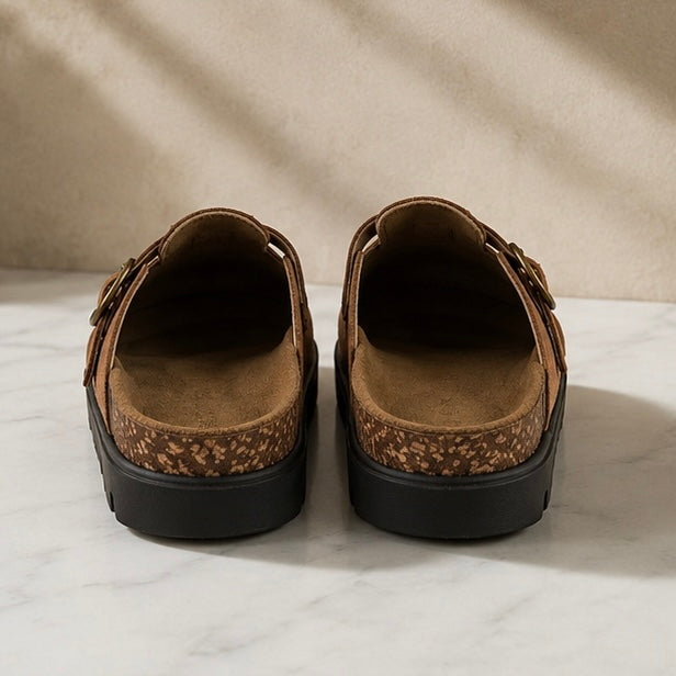 Letona Heritage Comfort Clogs Sandstone Suede