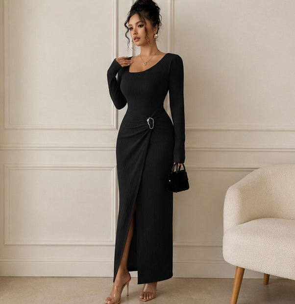 Elegant Long Sleeve Bodycon Maxi Dress