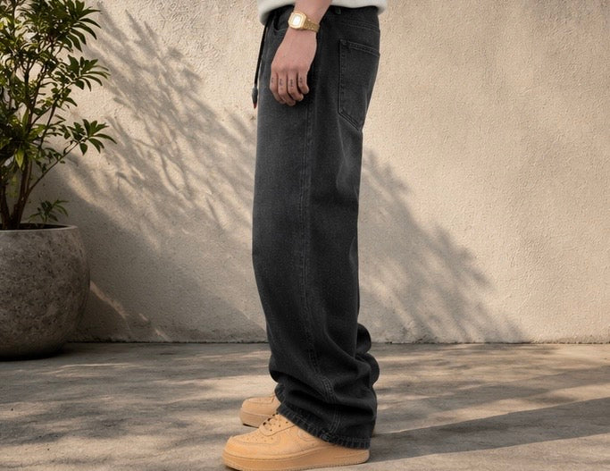 New Heavyweight Men’s Denim Jeans – Dark Grey