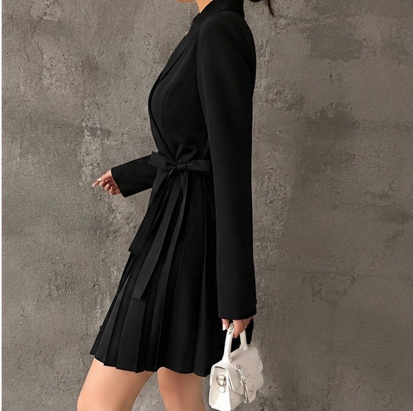 Letona Noir Wrap Blazer Dress