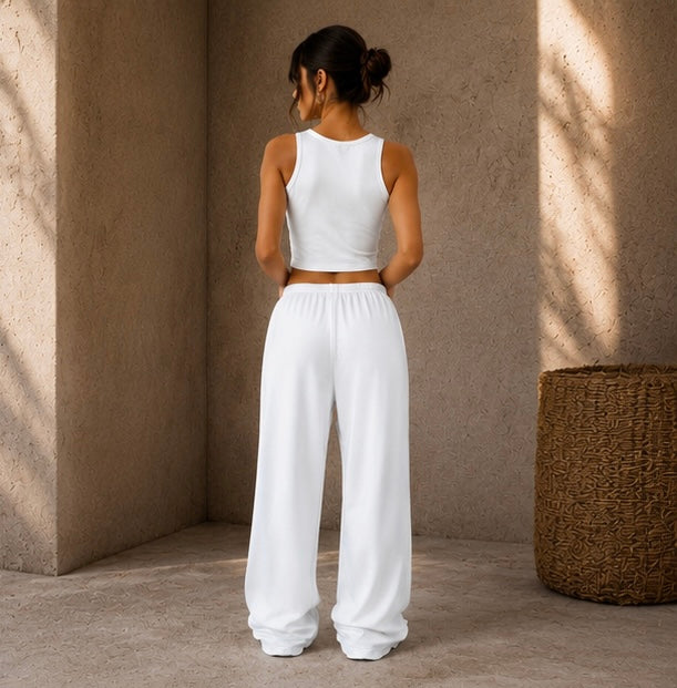 Women’s White Active Lounge Set