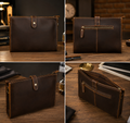 Men’s Vintage Horse Leather Business Clutch