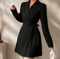Letona Noir Wrap Blazer Dress
