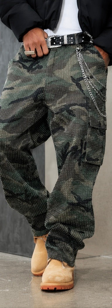 Letona All-Season Camouflage Wide-Leg Denim Jeans
