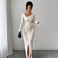 Elegant Long Sleeve Bodycon Maxi Dress