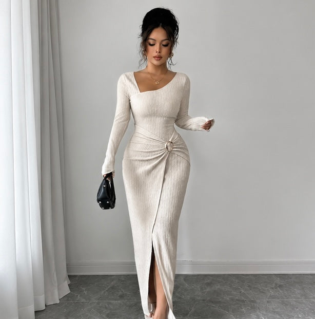 Elegant Long Sleeve Bodycon Maxi Dress
