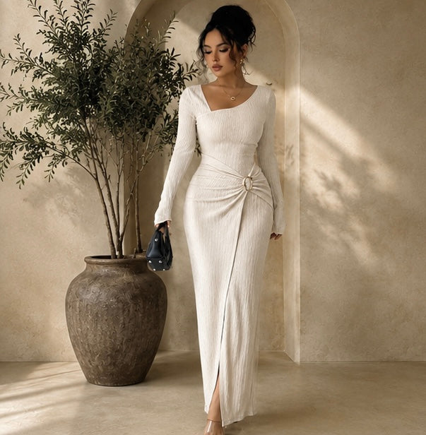 Elegant Long Sleeve Bodycon Maxi Dress