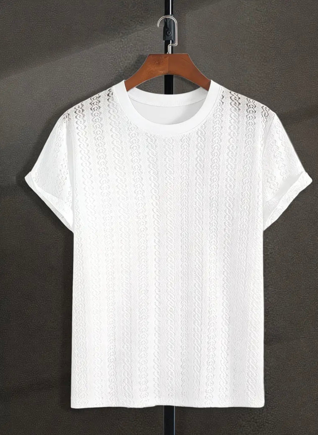 Men’s Summer Hollow Knit T-Shirt