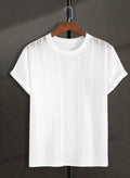 Men’s Summer Hollow Knit T-Shirt