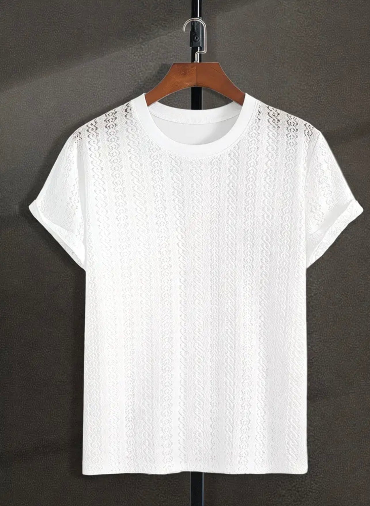 Men’s Summer Hollow Knit T-Shirt