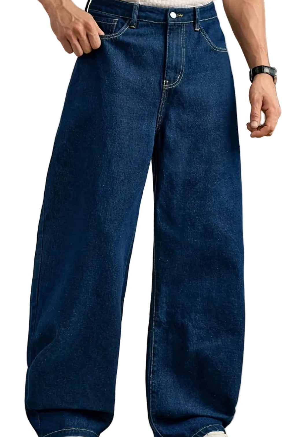 Letona outfit combination 
Three in-one,,American Retro Wide-Leg Jeans, Cotton: